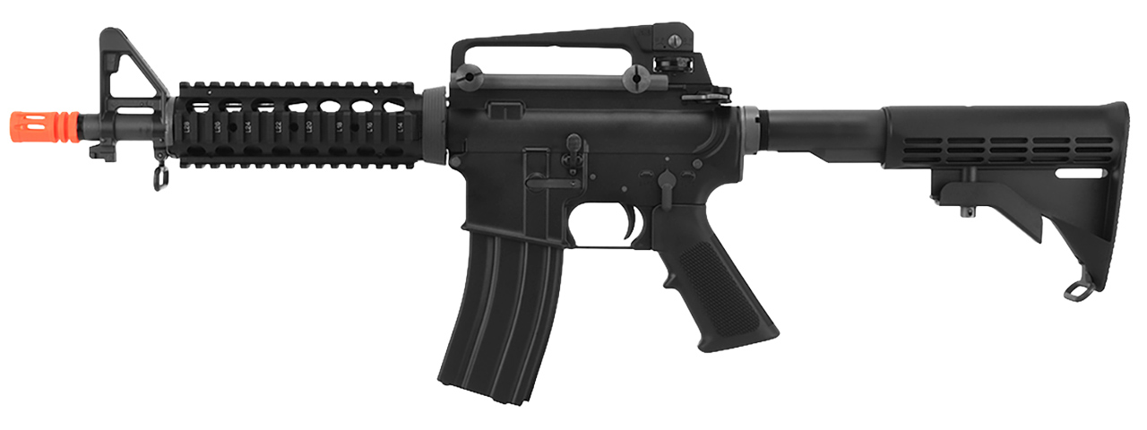 WE-Tech Full Metal M4 CQB RIS Open Bolt Gas Blowback Rifle (BLACK) - Click Image to Close