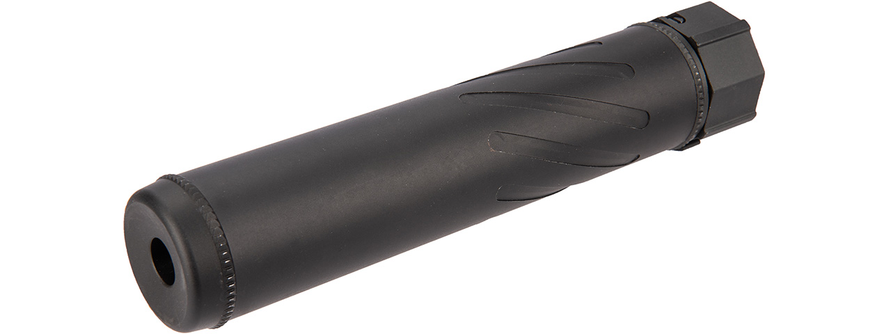 5KU SOCOM556AR QD Airsoft 7.5" Mock Suppressor / Barrel Extension [Fluted] (BLACK) - Click Image to Close