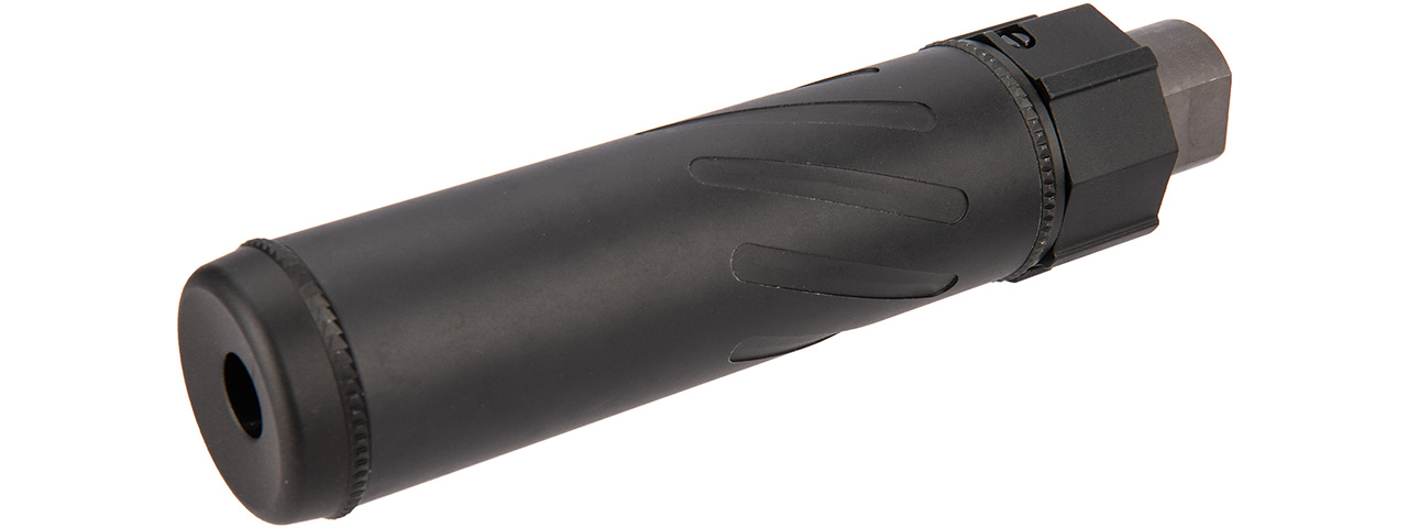 5KU SOCOM556RC QD Airsoft 6" Mock Suppressor / Barrel Extension [Smooth] (BLACK) - Click Image to Close