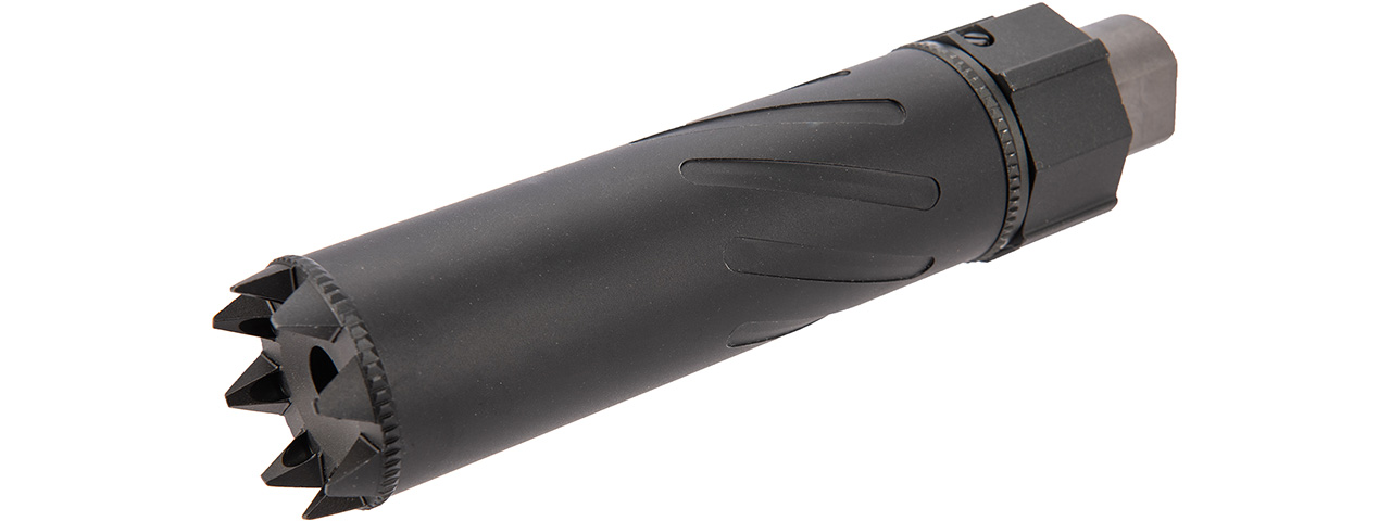 5KU SOCOM556RC Monster QD 6" Mock Suppressor / Barrel Extension [Fluted] (BLACK) - Click Image to Close