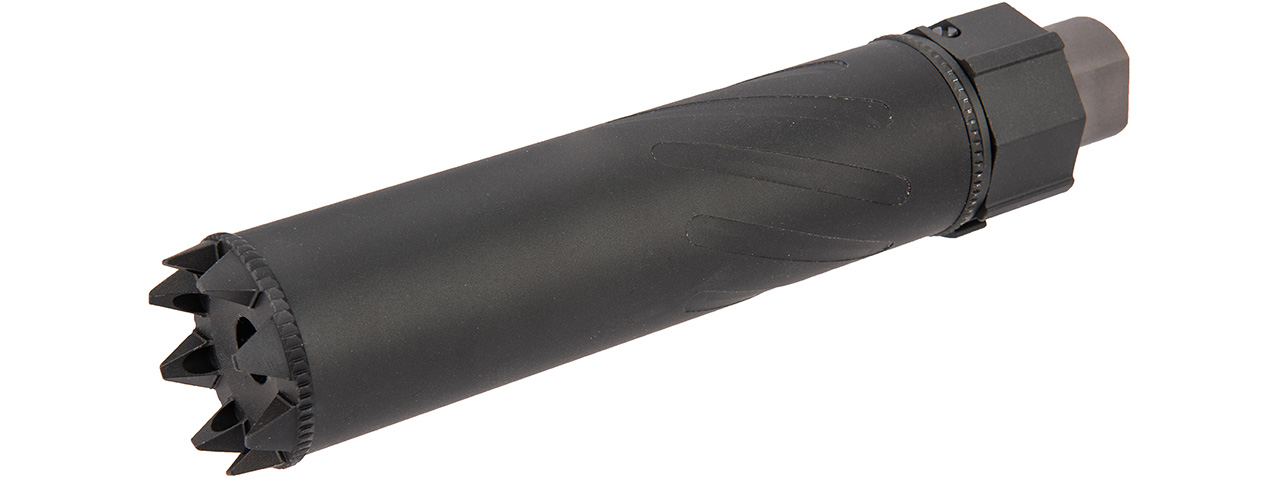 5KU SOCOM556MG Monster QD 7.5" Mock Suppressor / Barrel Extension [Fluted] (BLACK) - Click Image to Close