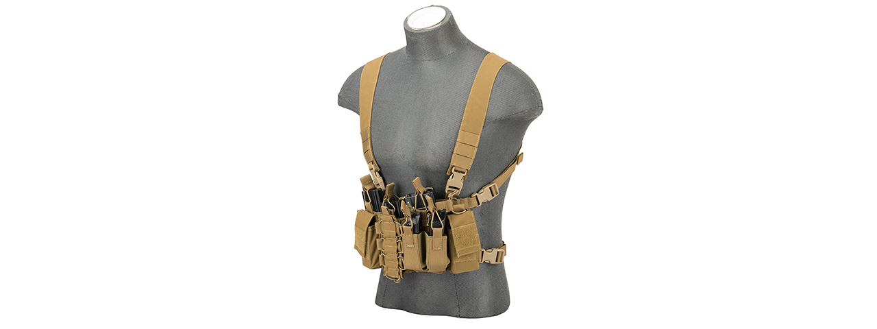UK ARMS AIRSOFT TACTICAL QR CHEST RIG - COYOTE BROWN - Click Image to Close