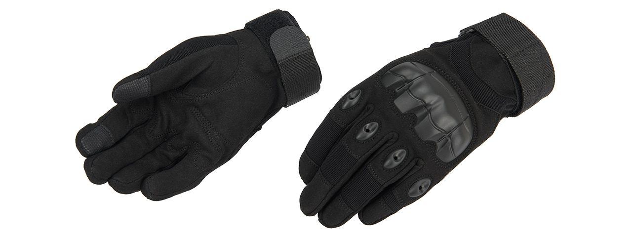 Lancer Tactical Airsoft Tactical Hard Knuckle Gloves [MEDIUM] (BLACK) - Click Image to Close