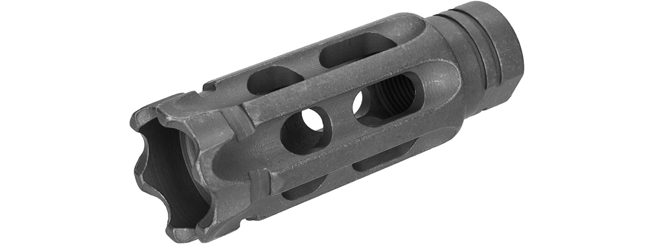 Atlas Custom Works Mini Talon Breacher Muzzle Brake Airsoft Flash Hider (BLACK) - Click Image to Close