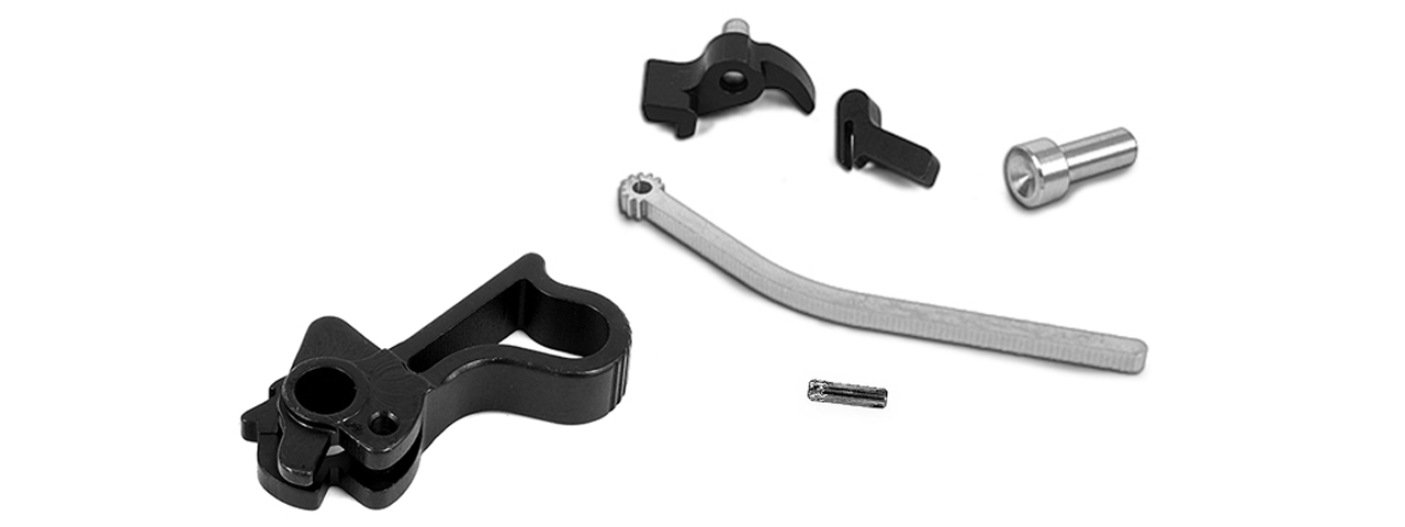 Airsoft Masterpiece CNC Steel Hammer & Sear Set for Marui Hi-Capa [Infinity Commander] (BLACK) - Click Image to Close