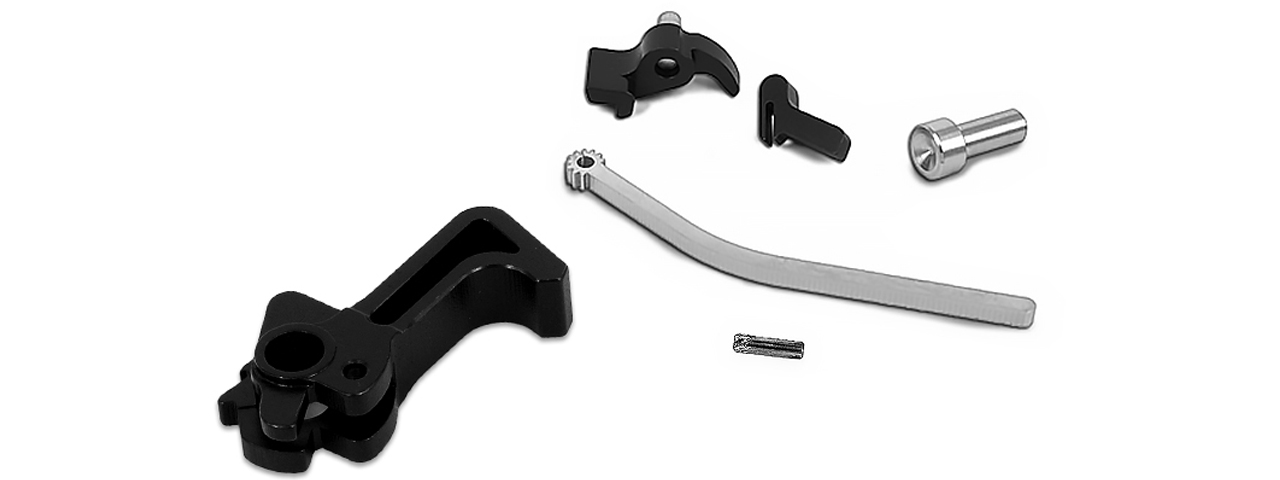 Airsoft Masterpiece CNC Steel Hammer & Sear Set for Marui Hi-Capa [Infinity SR] (BLACK) - Click Image to Close