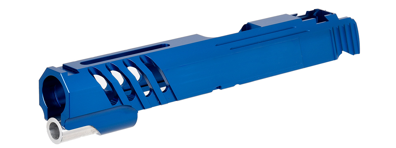Airsoft Masterpiece Custom "Saber" Standard Slide for TM Hi-Capa 5.1 GBB Pistols (BLUE) - Click Image to Close