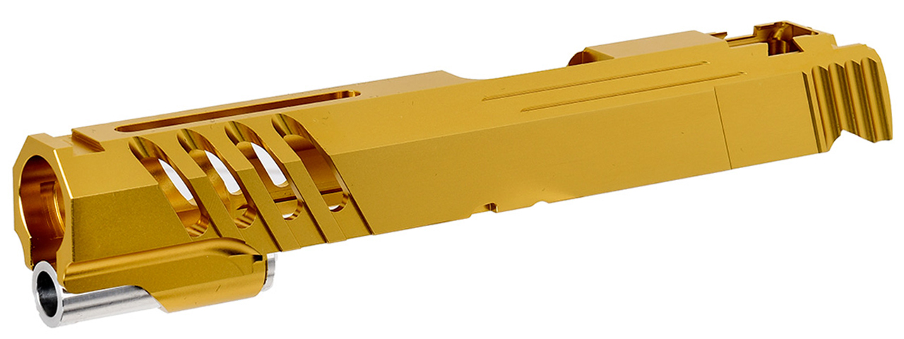 Airsoft Masterpiece Custom "Saber" Standard Slide for TM Hi-Capa 5.1 GBB Pistols (GOLD) - Click Image to Close