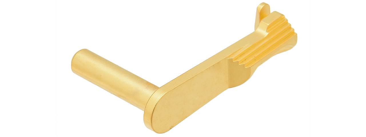 Airsoft Masterpiece CNC S-Style Steel Slide Stop (GOLD) - Click Image to Close