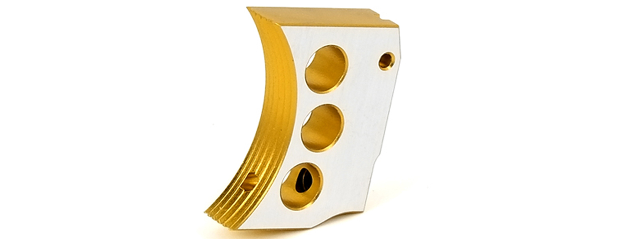 Airsoft Masterpiece Aluminum Trigger Type 4 for Hi-Capa Pistols (GOLD TWO-TONE) - Click Image to Close