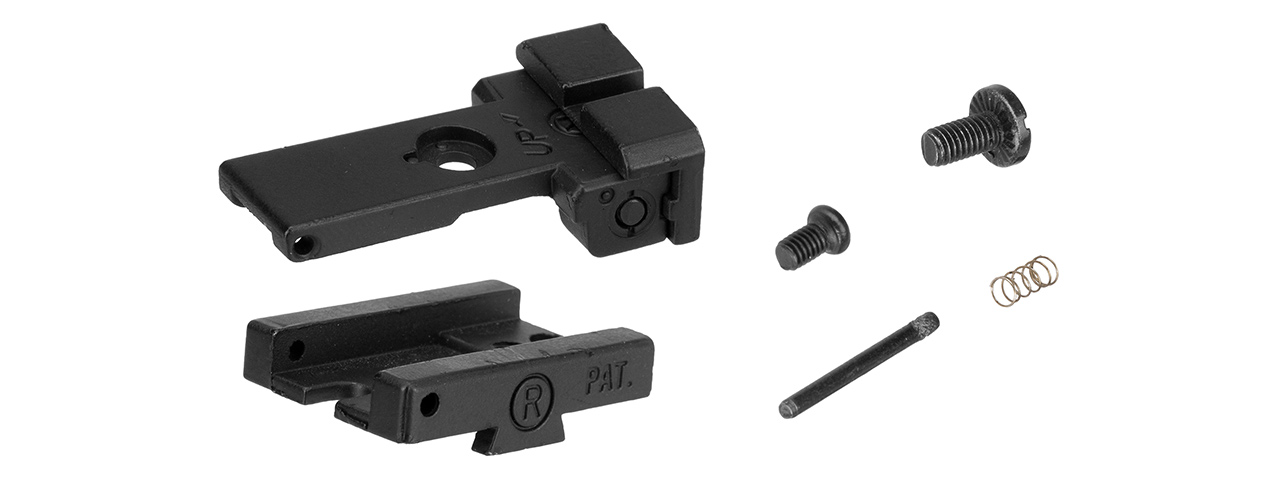 Army Armament Rear Iron Sight for 1911 Airsoft Pistols (BLACK) - Click Image to Close