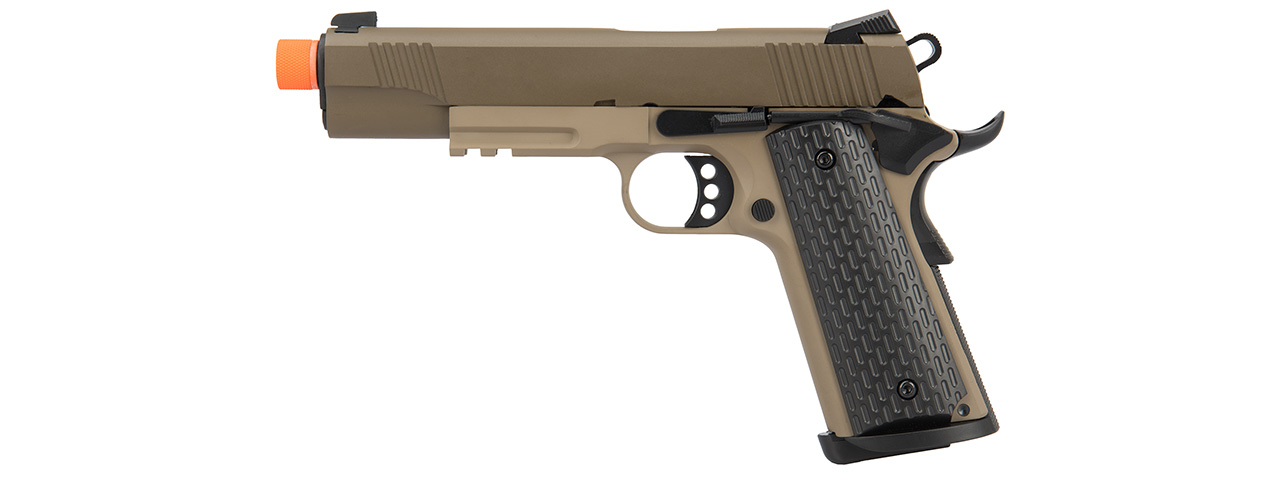 Army Armament Full Metal R28 1911 Gas Blowback Airsoft Pistol (TAN) - Click Image to Close