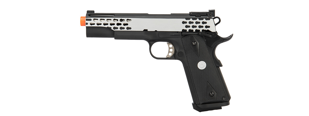 Army Armament Full Metal R30 1911 Gas Blowback Airsoft Pistol (BLACK / SILVER) - Click Image to Close