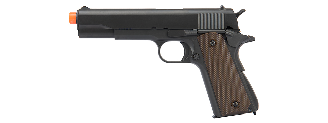 Army Armament Full Metal R31 1911 Gas Blowback Airsoft Pistol w/ Imitation Wood Grips (BLACK) - Click Image to Close