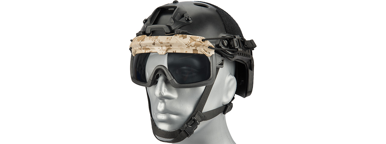 Lancer Tactical Helmet Safety Goggles [Smoke Lens] (AOR1) - Click Image to Close