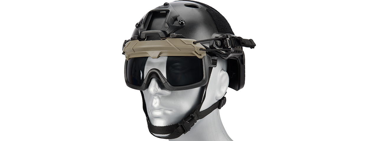 Lancer Tactical Helmet Safety Goggles [Smoke Lens] (FOLIAGE) - Click Image to Close