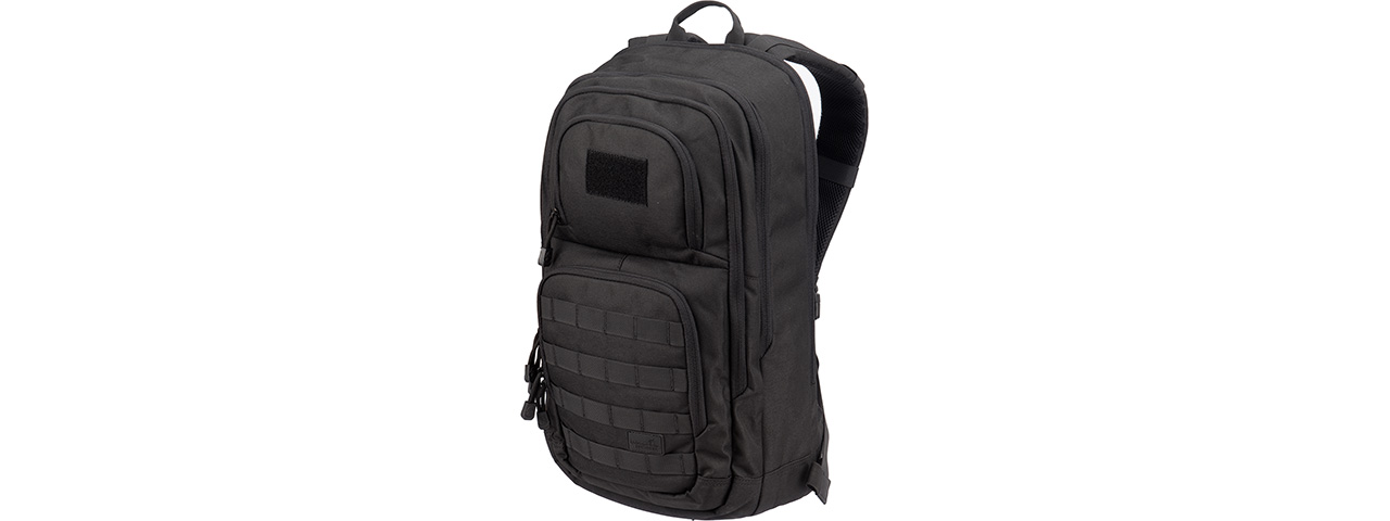 Lancer Tactical 1000D EDC Commuter MOLLE Backpack w/ Concealed Holder (BLACK) - Click Image to Close