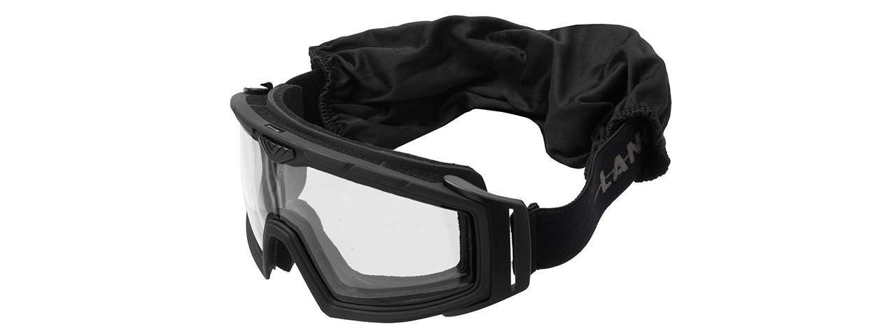 Lancer Tactical Rage Protective Black Airsoft Goggles (CLEAR LENS) - Click Image to Close