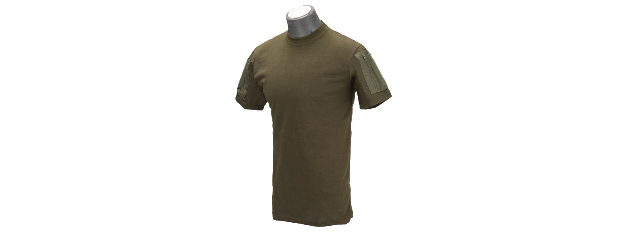 Lancer Tactical Airsoft Ripstop PC T-Shirt [MEDIUM] (OD GREEN) - Click Image to Close