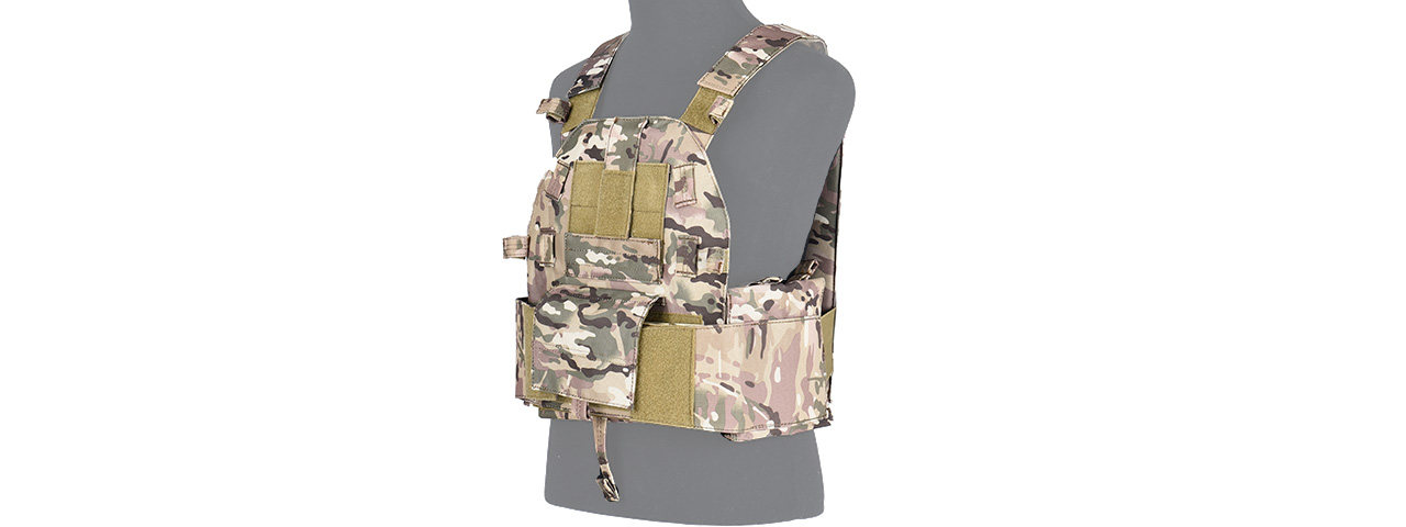 CA-315C SLK Tactical Vest w/ Side Plate Dual-Mag Compartment (Camo) - Click Image to Close