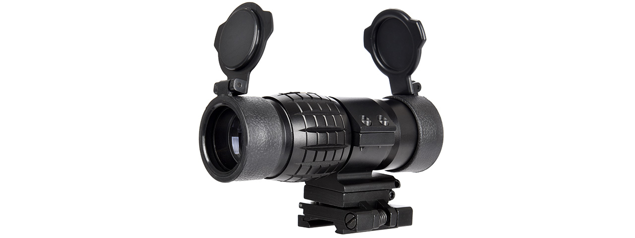 Lancer Tactical 1-3X Adjustable Magnifier w/ Picatinny Mount (BLACK) - Click Image to Close