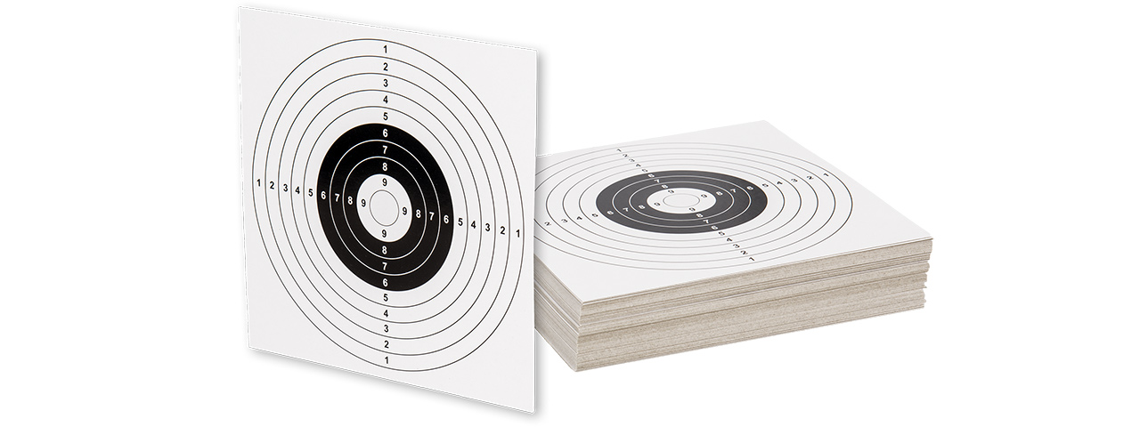 Lancer Tactical Cardboard Bullseye Airsoft Targets - Click Image to Close