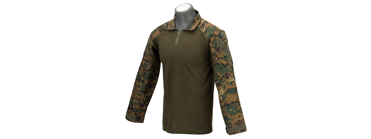 Lancer Tactical Airsoft BDU Combat Uniform Shirt [XXL] (WOODLAND DIGITAL) - Click Image to Close