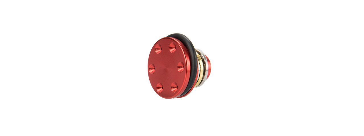 Lancer Tactical Reinforced CNC Aluminum Piston Head w/ Ball Bearings (RED) - Click Image to Close