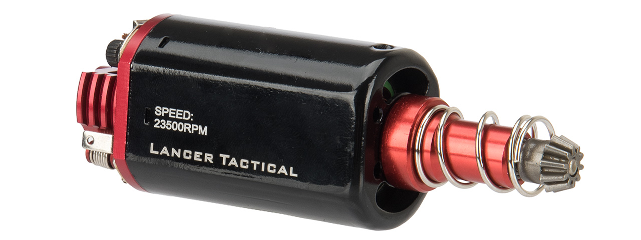 Lancer Tactical Long Type High Speed AEG Motor Version 2 [23,500 RPM] (RED/BLACK) - Click Image to Close