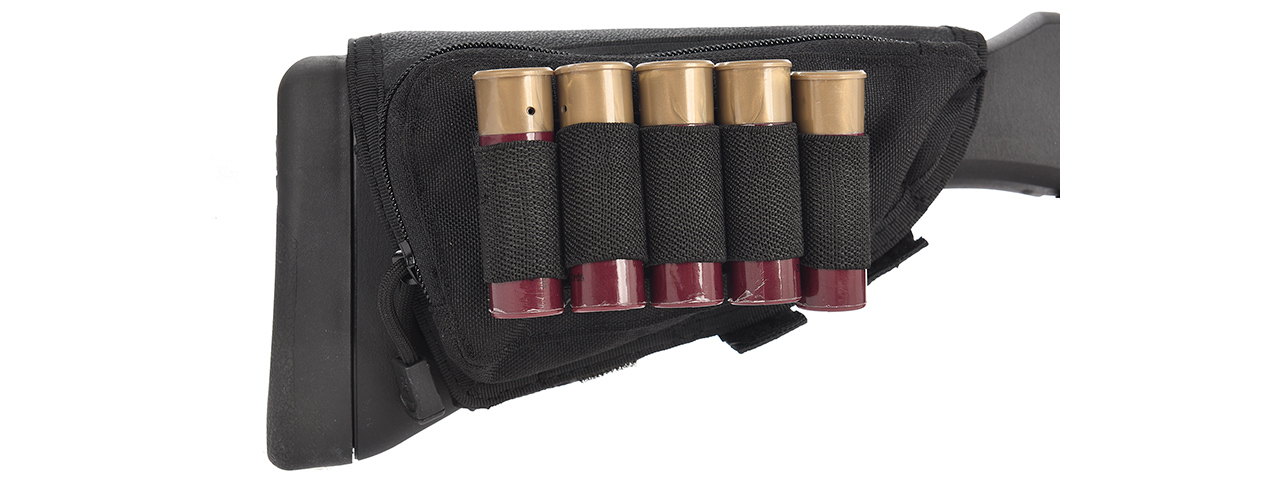 Lancer Tactical Tactical Hook and Loop Shotgun Shell Holder (BLACK) - Click Image to Close