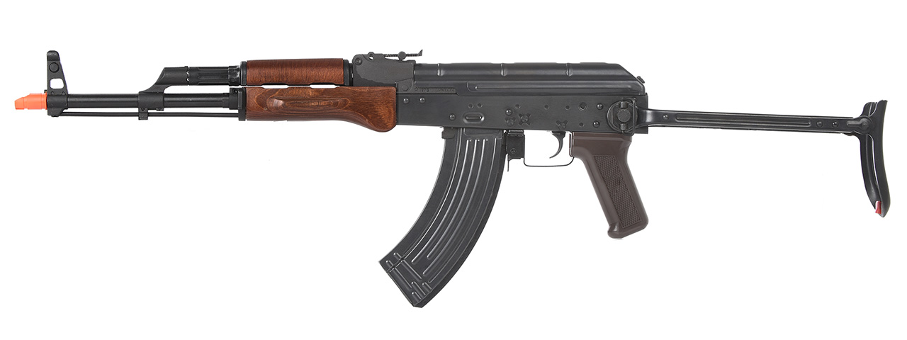 E&L Airsoft AK AIMS Platinum AEG Airsoft Rifle w/ Real Wood Furniture (BLACK) - Click Image to Close