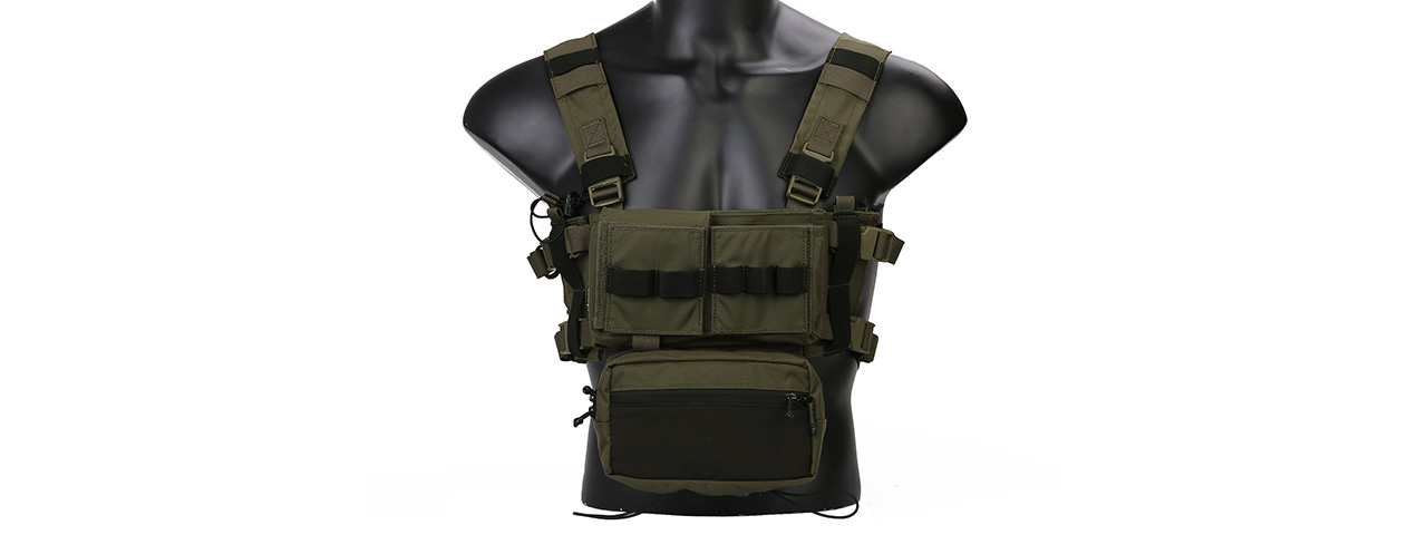 Emerson Gear Low Profile Modular Chest Rig System (RANGER GREEN) - Click Image to Close