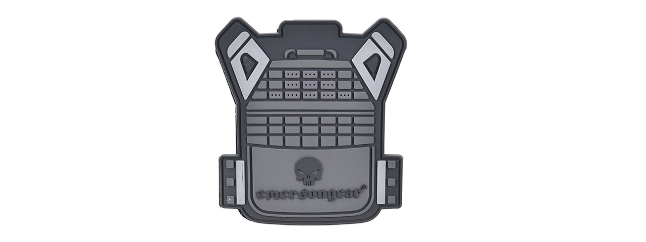 Emerson Gear Plate Carrier Vest PVC Morale Patch (BLACK) - Click Image to Close