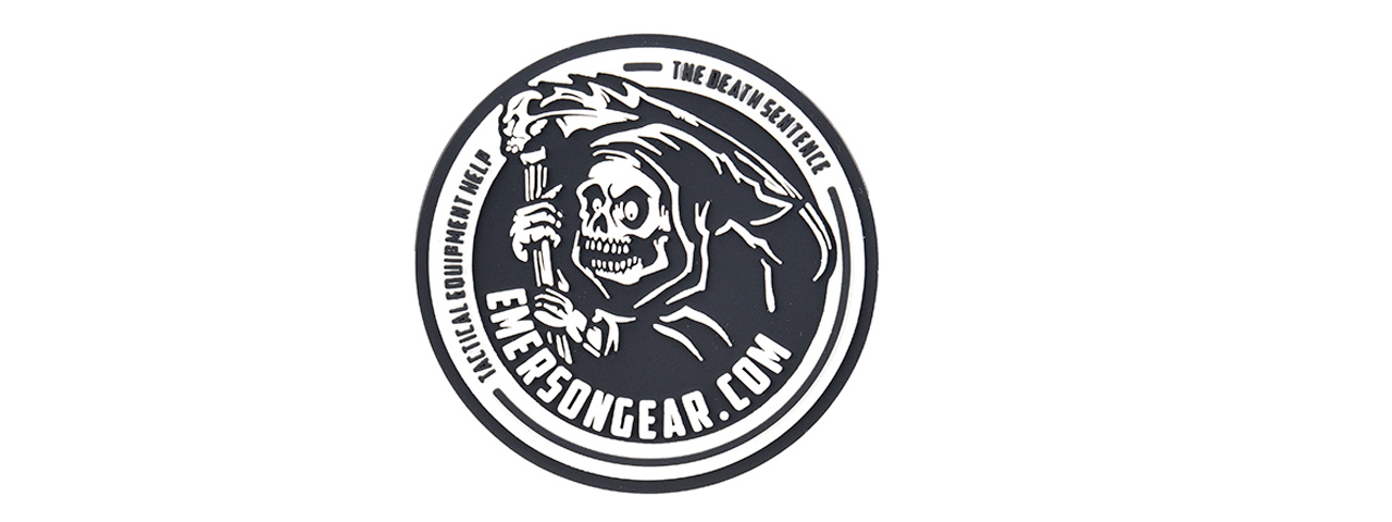 Emerson Gear Grim Reaper "The Death Sentence" PVC Morale Patch (BLACK) - Click Image to Close