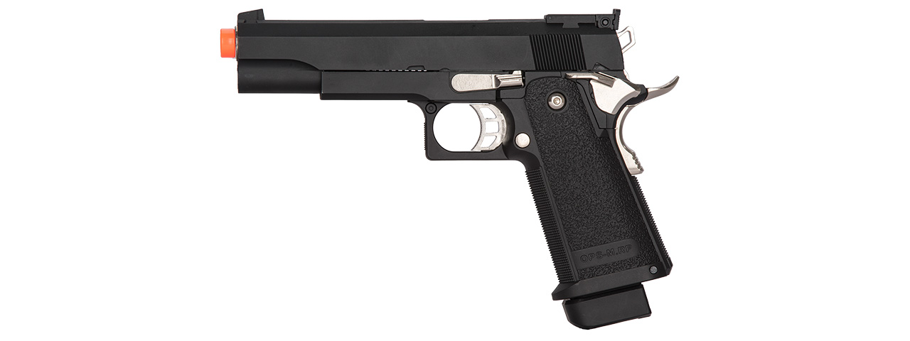 Golden Eagle IMF 3302 OPS-M.RP HiCapa Semi-Auto GBB Metal Pistol, BK - Click Image to Close