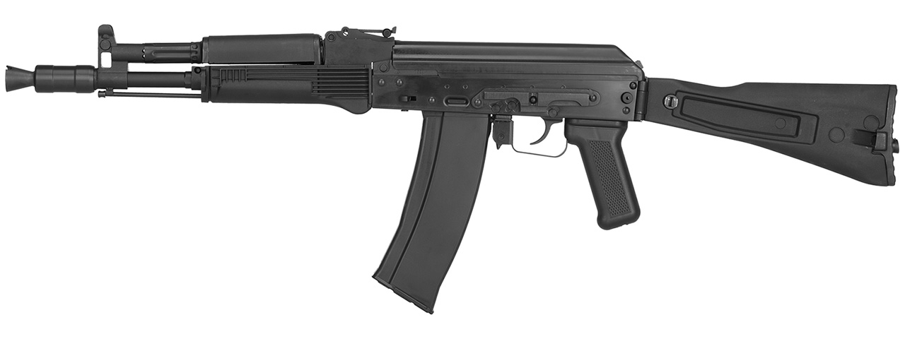 GHK AK74 GK105 Metal Receiver Gas Blowback Airsoft Rifle (BLACK) - Click Image to Close