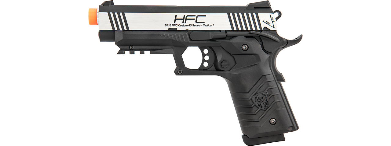 HFC HG-171 Tactical 1911 Gas Blowback Pistol (SILVER / BLACK) - Click Image to Close