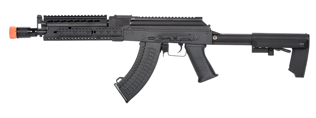 LCT Steel 9.5" KeyMod AK Airsoft AEG Rifle (BLACK) - Click Image to Close