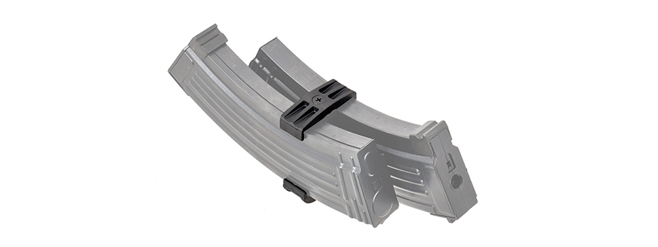 LCT AIrsoft AK47 Double Magazine Clip (BLACK) - Click Image to Close