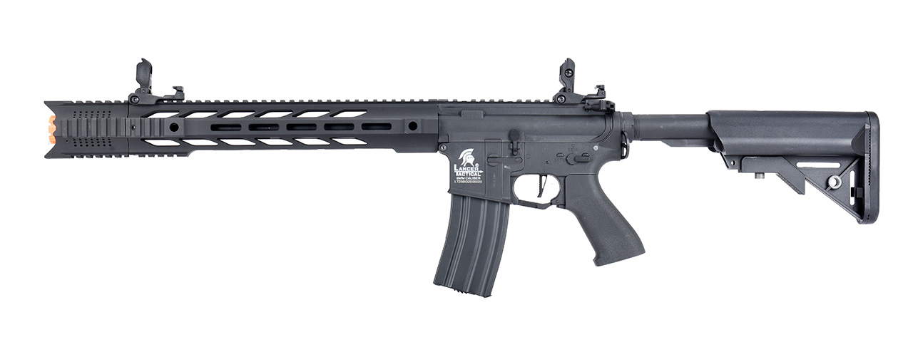 Lancer Tactical Hybrid Gen 2 SPR Interceptor Airsoft AEG Rifle (Color: Black) - Click Image to Close