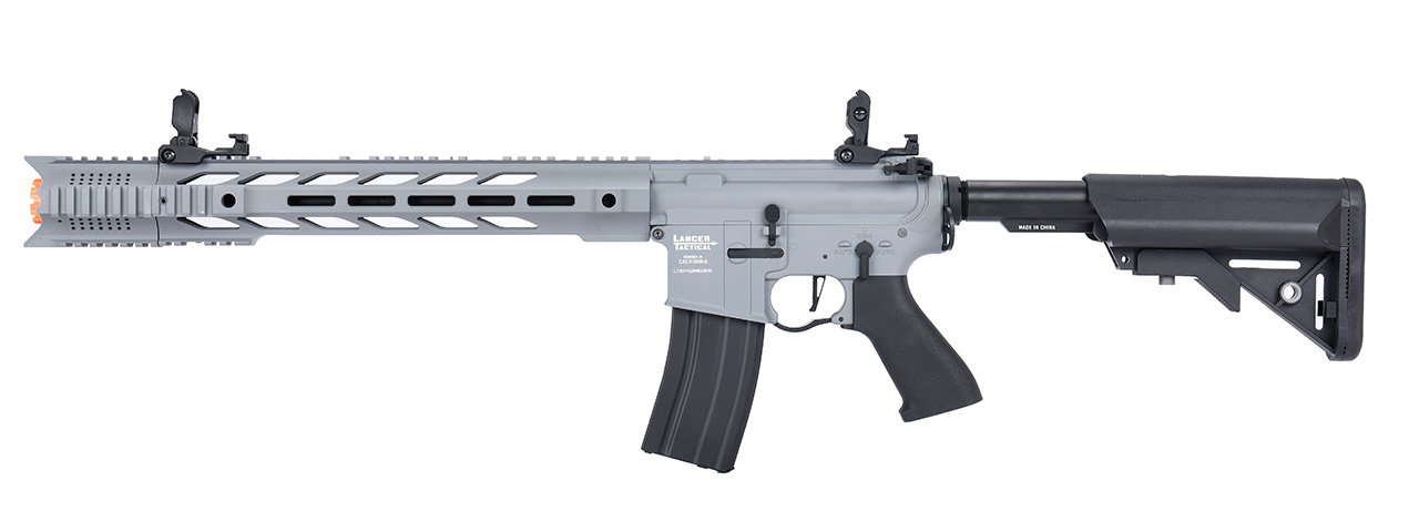 Lancer Tactical ProLine M4 SPR Interceptor Airsoft AEG Rifle (Color: Gray) - Click Image to Close