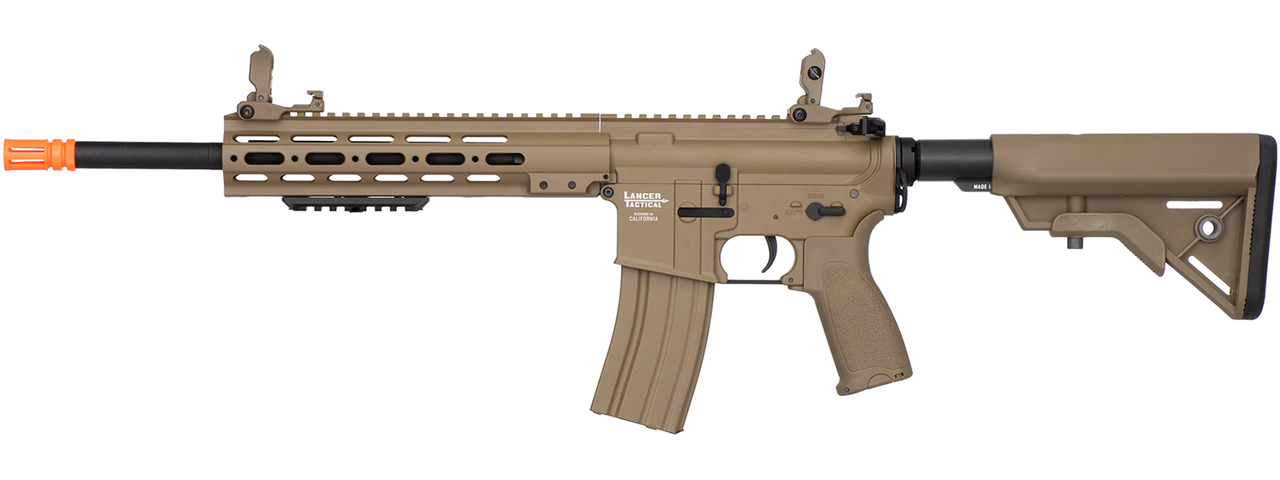 Lancer Tactical MK1 SMR Black Jack Strategic M4 Airsoft AEG (Tan) - Click Image to Close