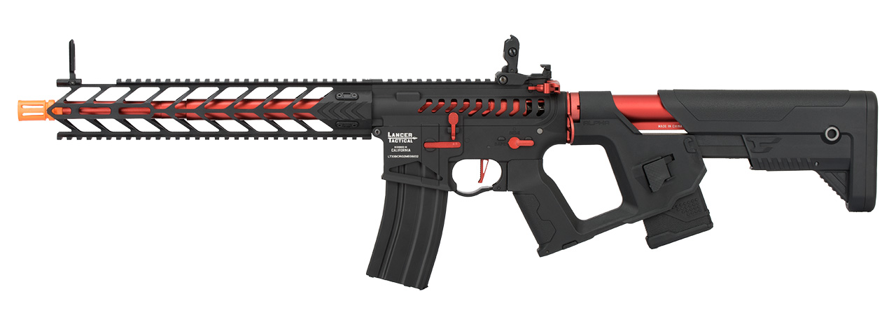 Lancer Tactical Enforcer NIGHT WING Skeleton AEG [HIGH FPS] (BLACK + RED) - Click Image to Close