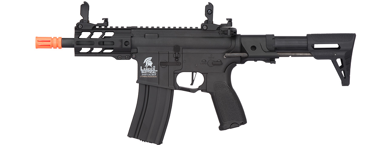 Lancer Tactical Enforcer Hybrid Gen 2 BATTLE HAWK 4" PDW AEG [LOW FPS] (BLACK) - Click Image to Close