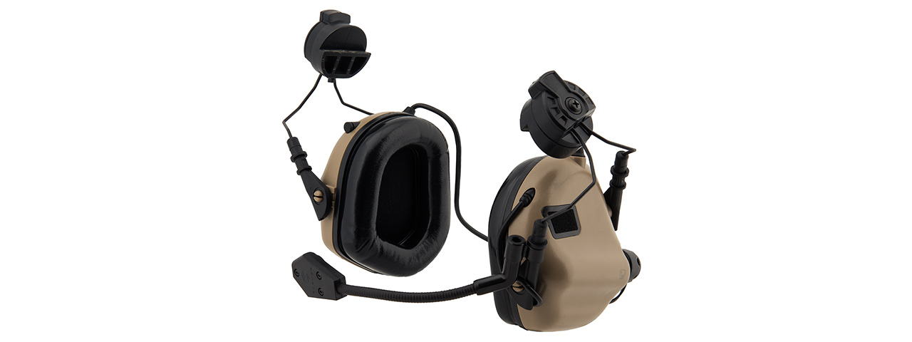 Earmor M32H MOD3 Tactical Communication Hearing Protector for FAST Helmet (TAN) - Click Image to Close