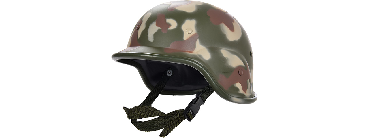PASGT Airsoft Helmet w/ Adjustable Chin Strap (CAMO) - Click Image to Close