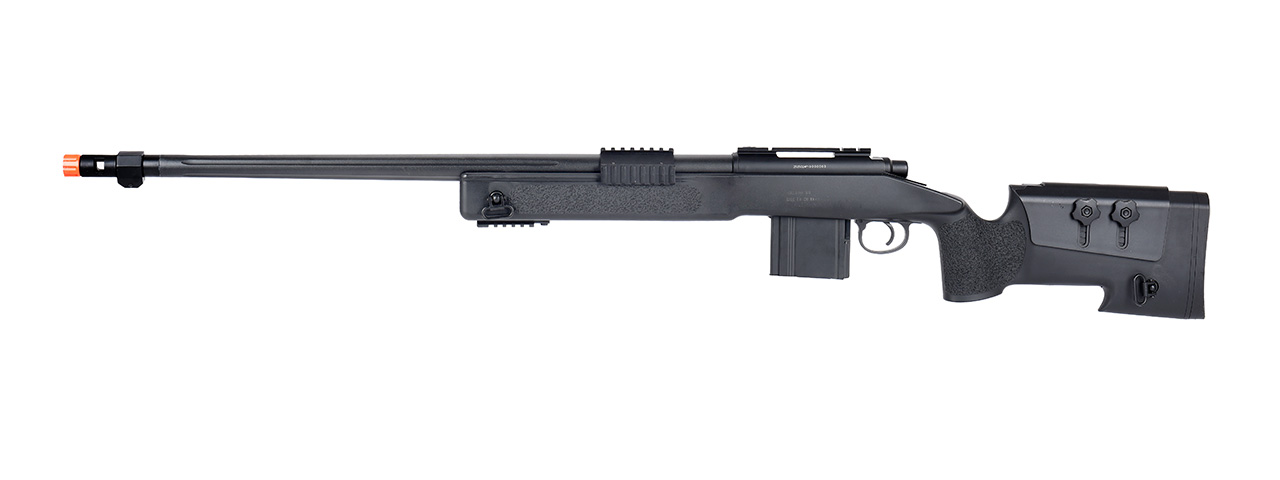 WellFire MB4416 M40A3 Bolt Action Airsoft Sniper Rifle (BLACK) - Click Image to Close