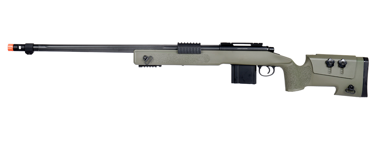 WellFire MB4416 M40A3 Bolt Action Airsoft Sniper Rifle (OD GREEN) - Click Image to Close