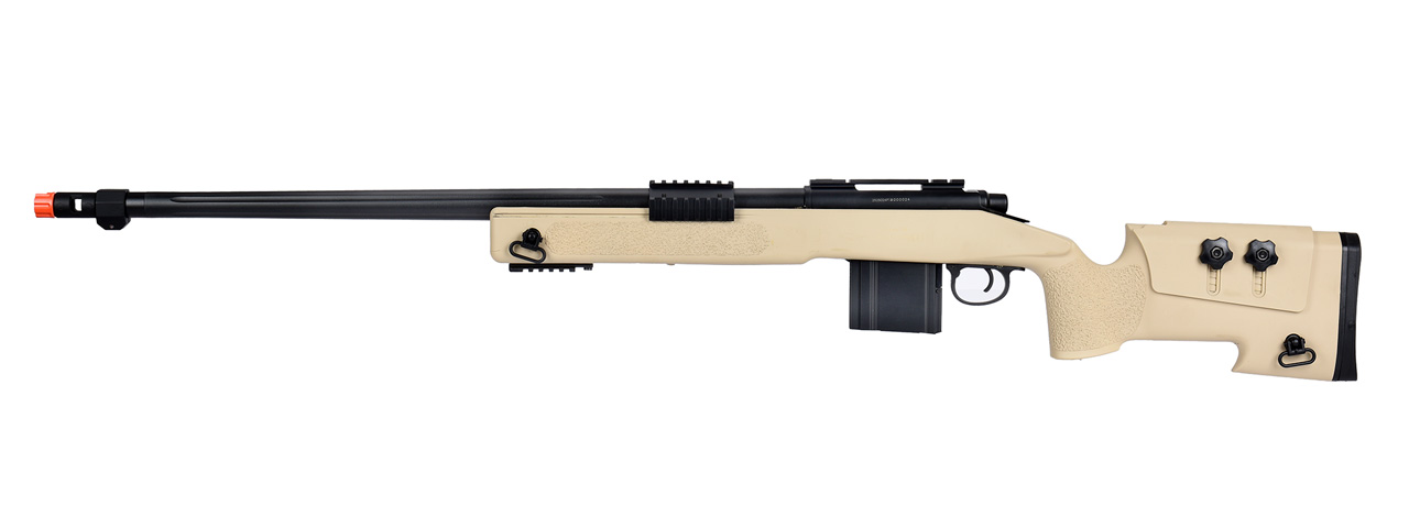 WellFire MB4416 M40A3 Bolt Action Airsoft Sniper Rifle (TAN) - Click Image to Close