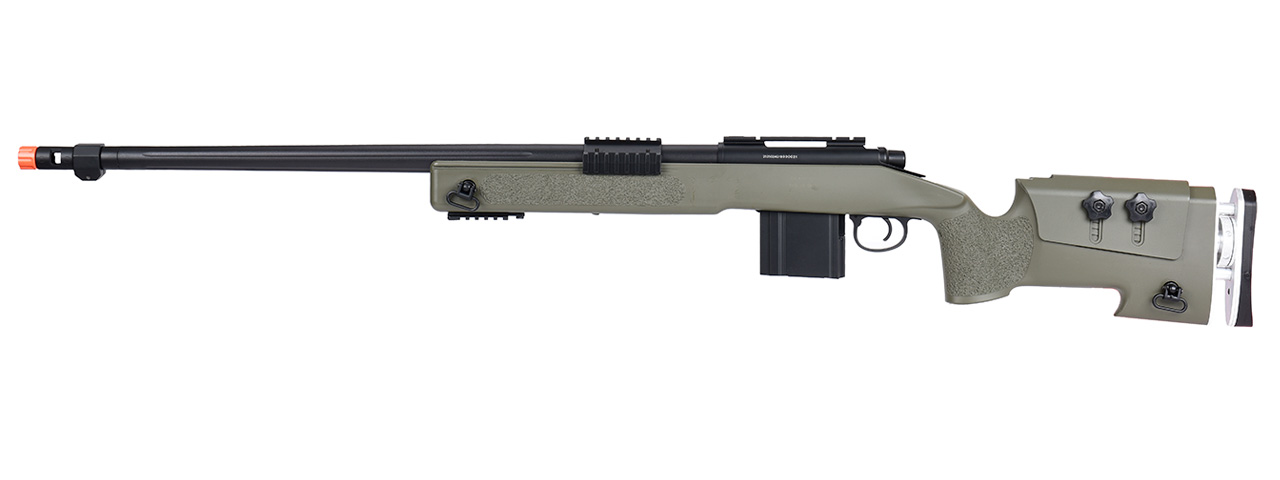 WellFire MB4417 M40A3 Bolt Action Airsoft Sniper Rifle (OD GREEN) - Click Image to Close